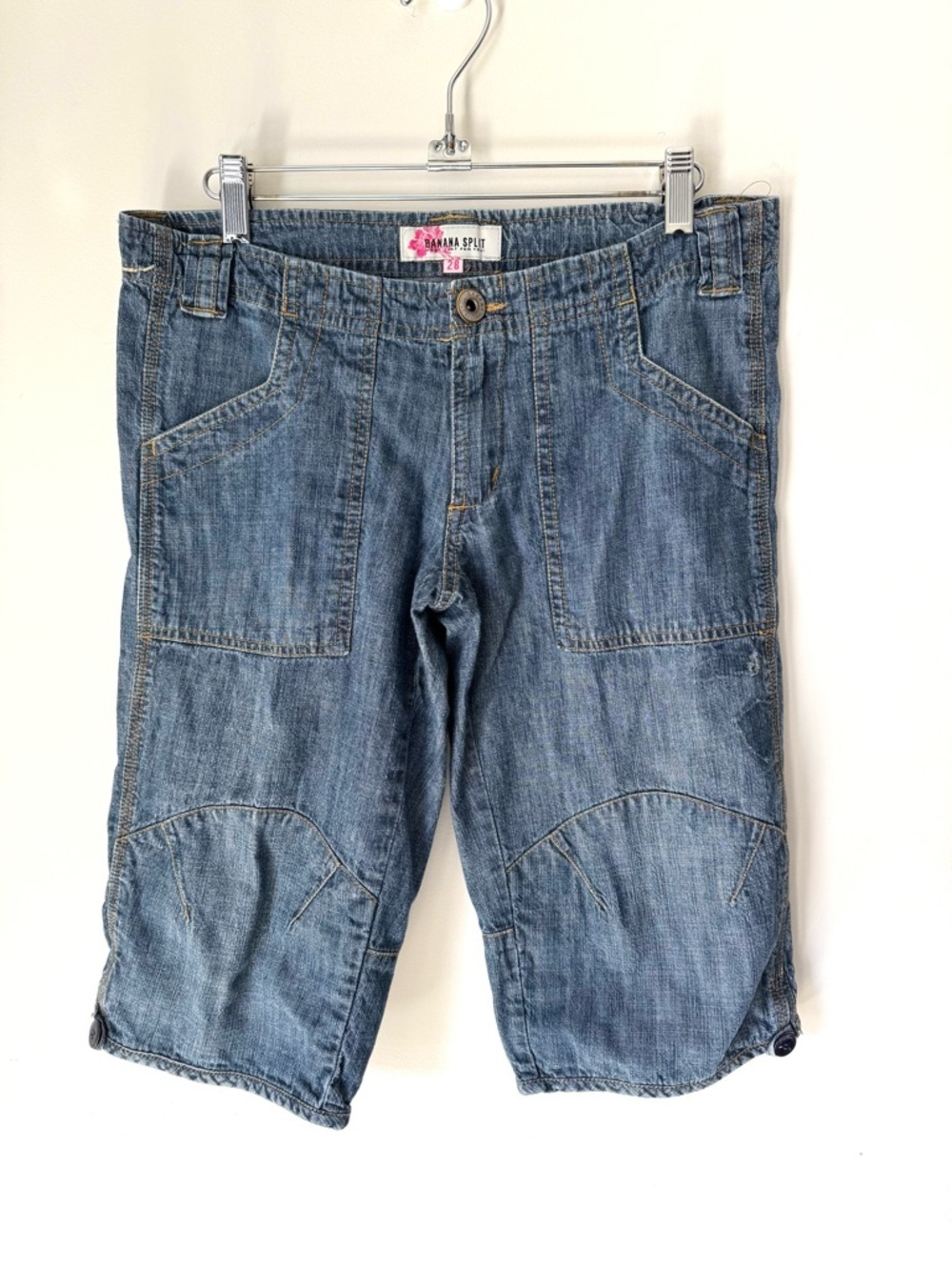 Banana Split Y2K women’s low rise blue jeans shorts jorts